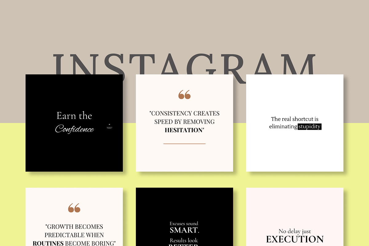 50 INSPIRING INSTAGRAM TEMPLATE, a Social Media Template by RB Boutique (Photo 2 of 9)