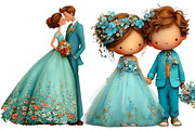 Valentine Weeding Couple Clipart, an Illustration by Craft Nest (Thumbnail 4 of 9)