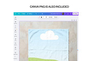 Square Tea Towel Fabric Mockup PSD, a Household Mockup by 1001 mockups (Thumbnail 5 of 6)