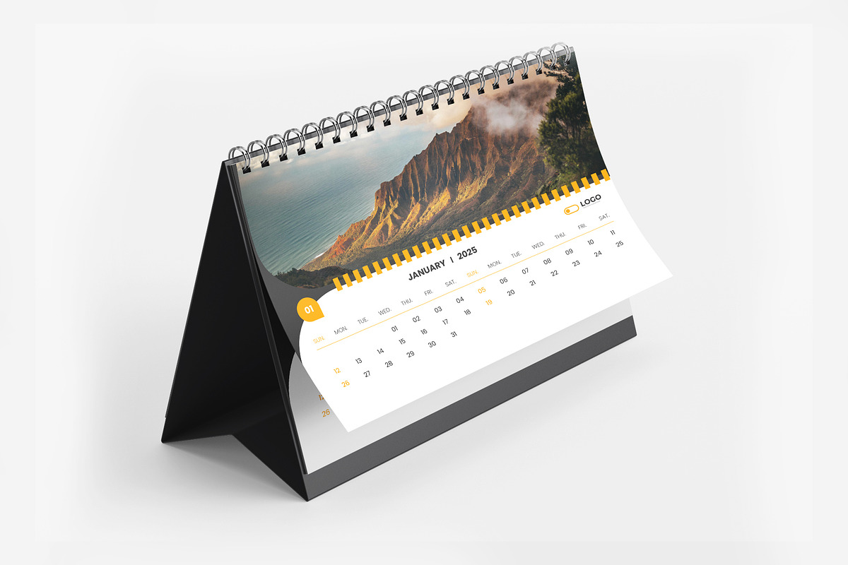 2025 desk calendar design template, a Stationery Template by Tanmoy Topu