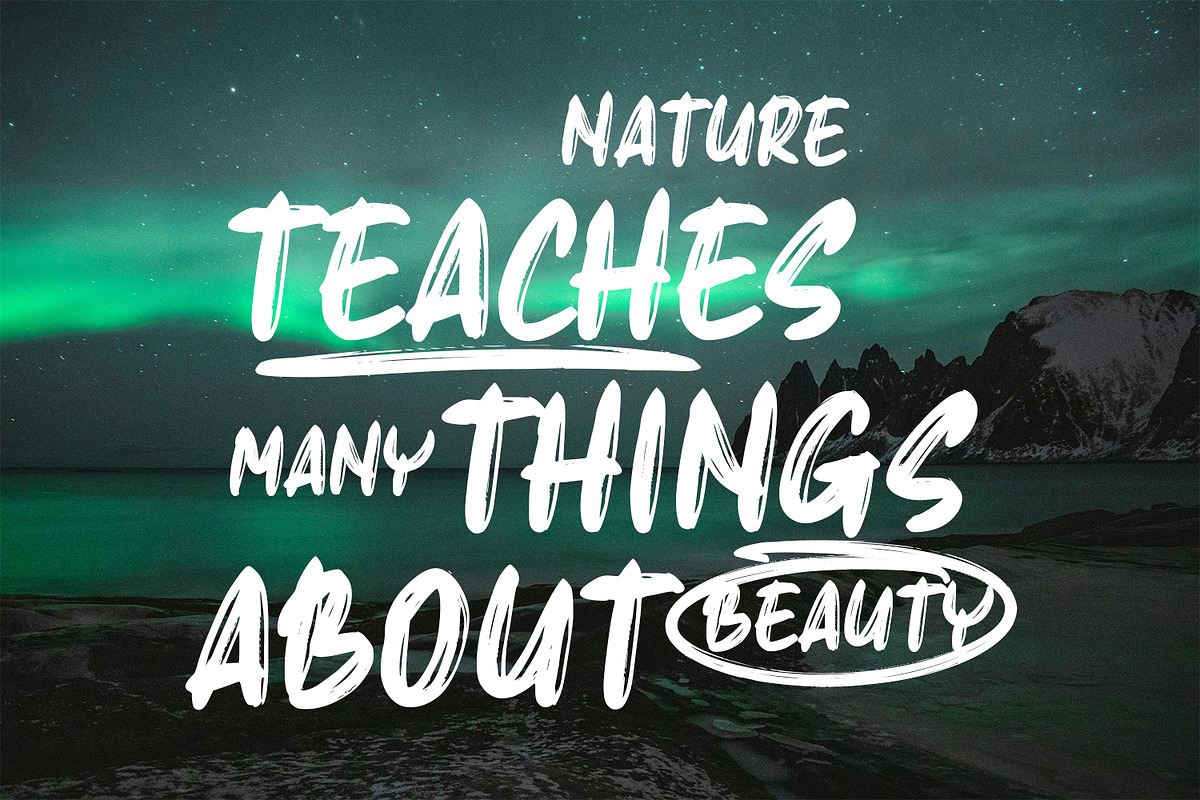 Jarhel Display Brush Font, a Sans Serif Font by nizarbagasm (Photo 9 of 10)