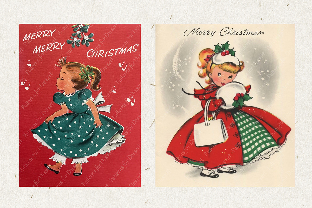 Retro Christmas Cards II, a Seasonal Illustration by Patterns for Dessert (Photo 3 of 5)