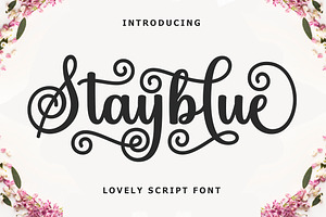 Stayblue | Script Font