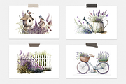 Lavender Watercolor Collection, a Seasonal Illustration by artsy-fartsy (Thumbnail 4 of 12)