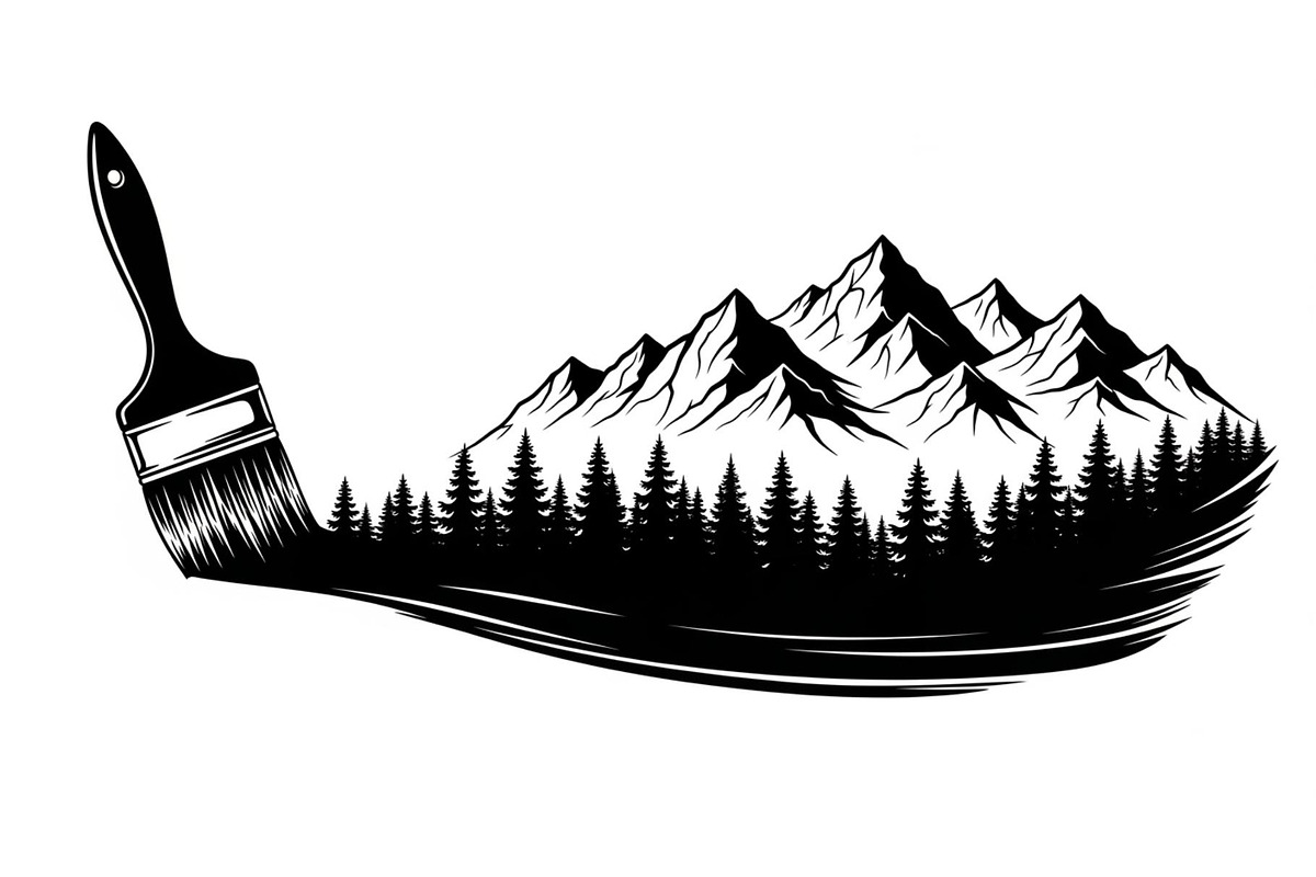 Nature Landscape Paintbrush Design B, an Illustration by Designs_River (Photo 6 of 31)