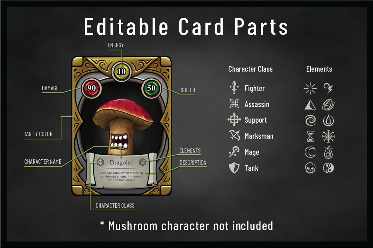 Trading Card Game Template - Kingdom, an Illustration by Heavtryq Design (Photo 2 of 3)