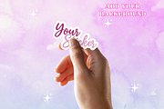 Sticker Hand Mockup Canva Template, a Merchandise Mockup by GraphiCarola (Thumbnail 4 of 5)