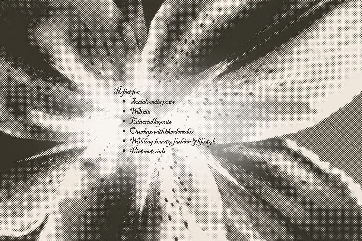 Halftone Floral Backgrounds, a Background Graphic by Natali Batu (Photo 7 of 8)