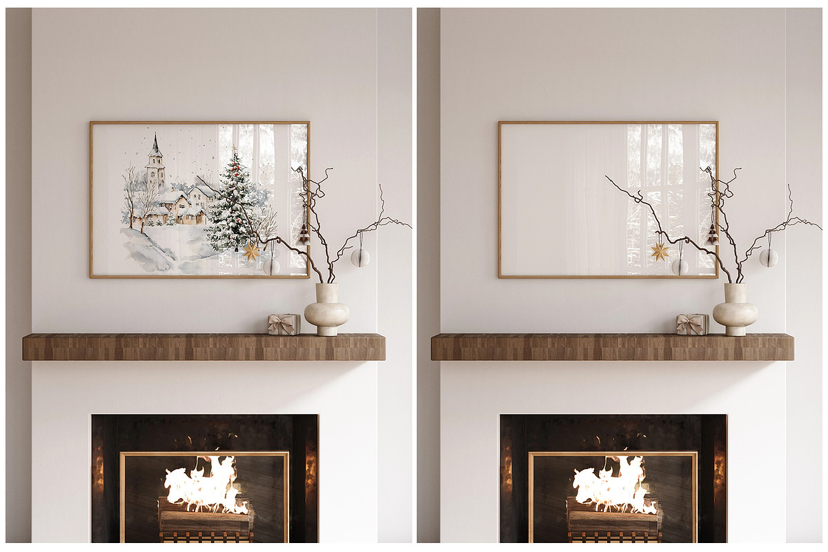 Christmas Frame Mockup Bundle, a Household Mockup by Artjafara (Photo 8 of 9)