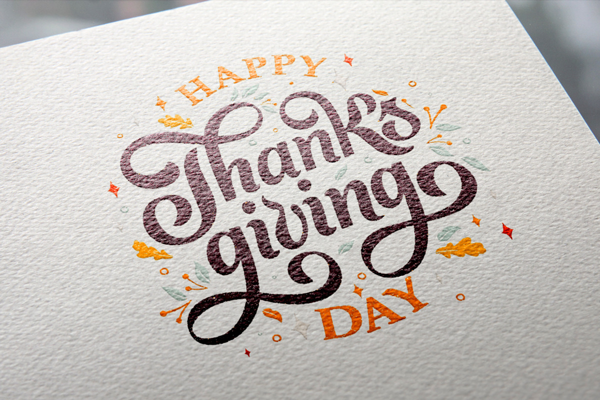 Thanksgiving logotype, a Poster Template by Anna's Lettering (Photo 2 of 3)