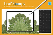 12 Leaf Affinity Stamp Brushes, a Brush Add-On by Riveros Illustration (Thumbnail 2 of 9)