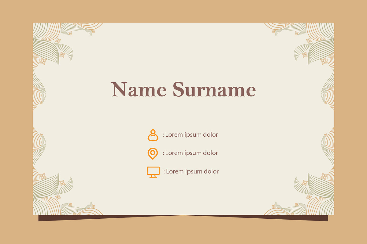 Natural Floral Business card, a Marketing Template by sekitarief (Photo 3 of 3)