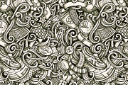 Soccer Graphic Doodle Patterns, a Pattern Graphic by BALABOLKA (Thumbnail 3 of 6)