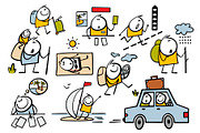 Cartoon tourism set 1., a Person Illustration by eka panova (Thumbnail 5 of 7)