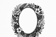50 Elegant Floral Oval Mirror Frame, a Decorative Illustration by Amazin_art (Thumbnail 8 of 34)