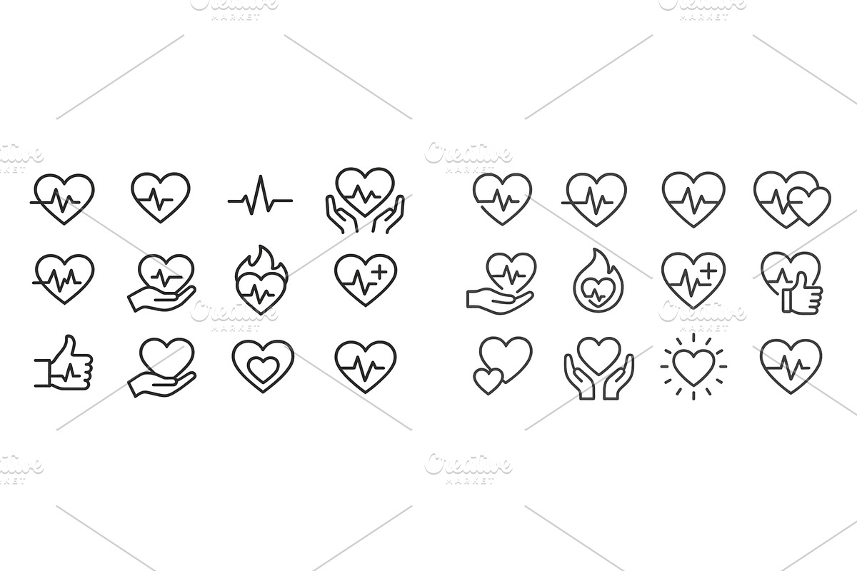 Heart symbols representing health, an Illustration by ZinetroN