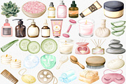 Watercolor Spa Clipart,Self Care Png, an Illustration by CropUp Creative (Thumbnail 2 of 4)