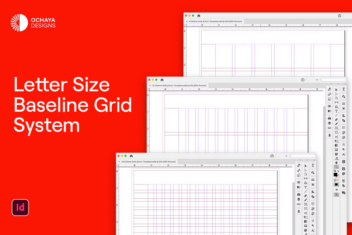 Letter Size Baseline Grid System, a Marketing Template by ochaya designs (Photo 1 of 6)