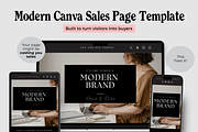 Modern Canva Sales Page Template, a Landing Page Template by Marcia B Studio (Thumbnail 1 of 5)