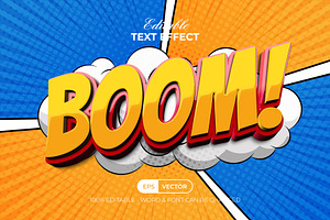 Boom Text Effect Comic Style, a Layer Style Add-On by Mockmenot