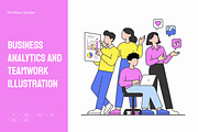 Business Analytics and Teamwork, a Technology Illustration by Partikusi Design (Thumbnail 1 of 3)