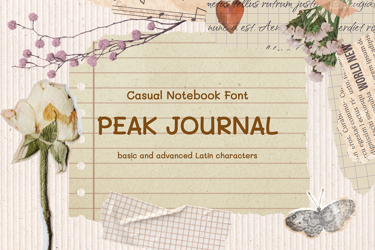 Peak Journal | Casual Notebook Font, a Handwritten Font by LuOtero (Photo 1 of 11)