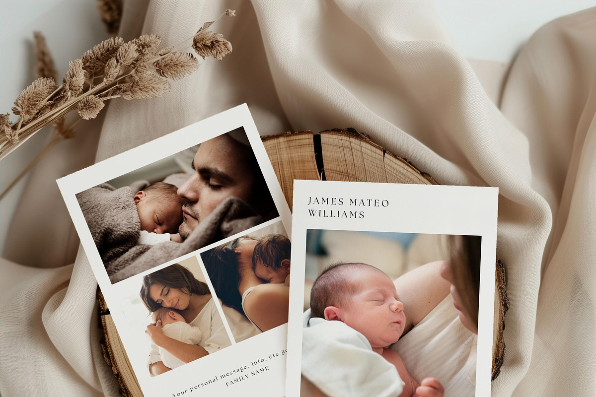 Photo Baby Announcement Card, a Card Template by LucaTheme (Photo 2 of 7)
