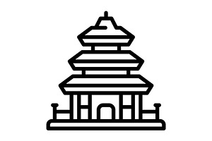 Bali indonesian black icon, an Outline Icon by Creative priyanka