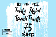 75 Hand Crafted Dirty Brush Paints, an Object Graphic by Artem Vorotnikov (Thumbnail 1 of 6)