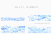 Snowing border Watercolor clipart, an Illustration by AqwaColor (Thumbnail 3 of 6)
