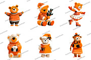Watercolor Teddy Bear Clipart, an Illustration by DreamArtGraphic (Thumbnail 3 of 5)