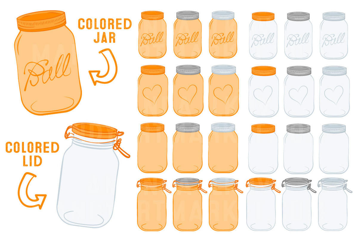Tangerine Jar Vectors & Clipart, an Illustration by Amanda Ilkov (Photo 2 of 4)