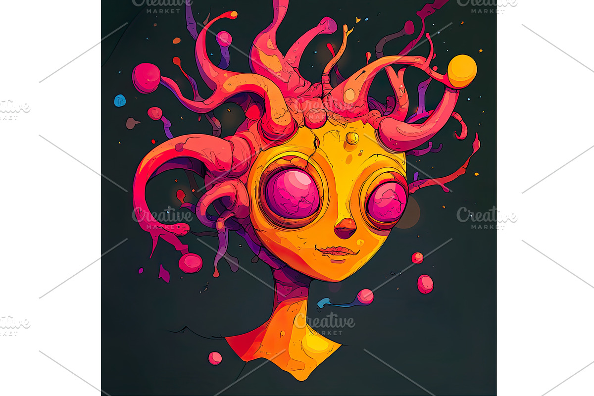 Surreal character artwork with, an Illustration by Lermont51