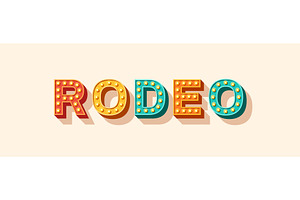 Rodeo text logo colorful, a Sport Illustration by kotoffei