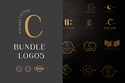 C letter MINIMAL VINTAGE LOGOS, a Branding & Logo Template by Hamed Studio (Thumbnail 1 of 6)