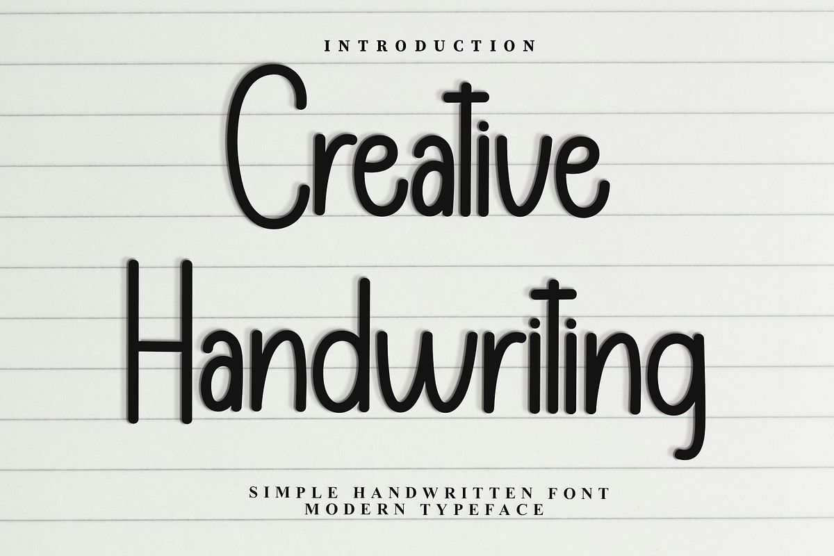 Creative Handwriting, a Sans Serif Font by InermediaSTUDIO (Photo 1 of 8)
