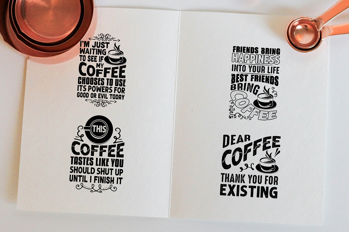 Coffee Quotes V8 SVG DXF PNG EPS, an Illustration by Tosca Digital (Photo 2 of 5)