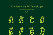 Letter A-Z With palm Logo Kit, a Branding & Logo Template by Luxury Logos (Thumbnail 4 of 11)