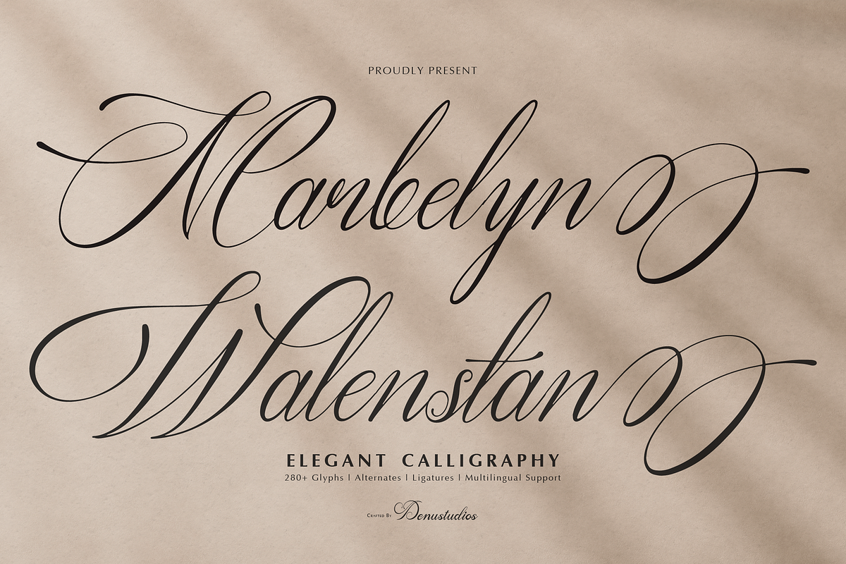 Marbelyn Walenstan Calligraphy, a Blackletter Font by Denustudios (Photo 1 of 12)