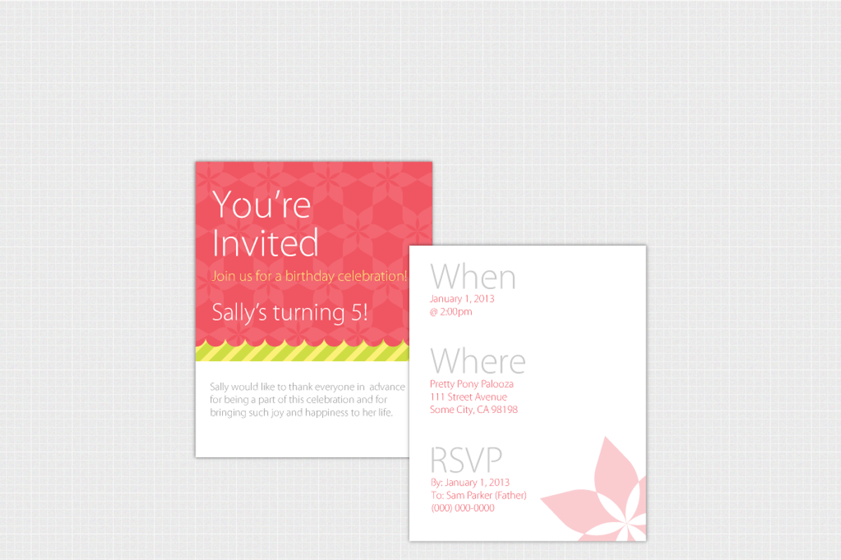 Birthday Invitation Template [Print], an Invitation Template by Pixelated Pencils (Photo 1 of 3)