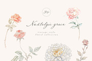 Vintage Floral Bundle, an Object Illustration by studioequinox (Thumbnail 56 of 65)