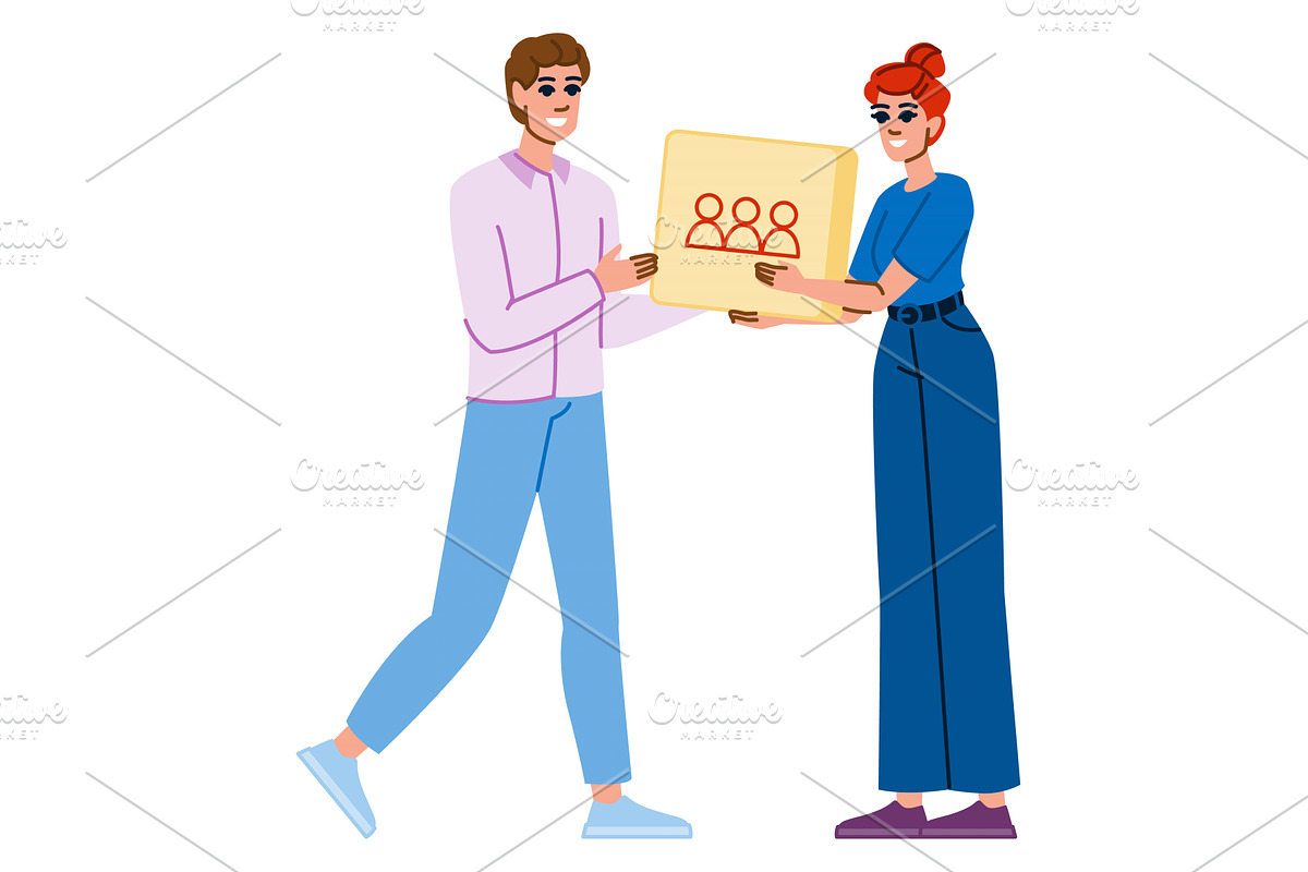 Managers giving community to each, a Person Illustration by pikepicture