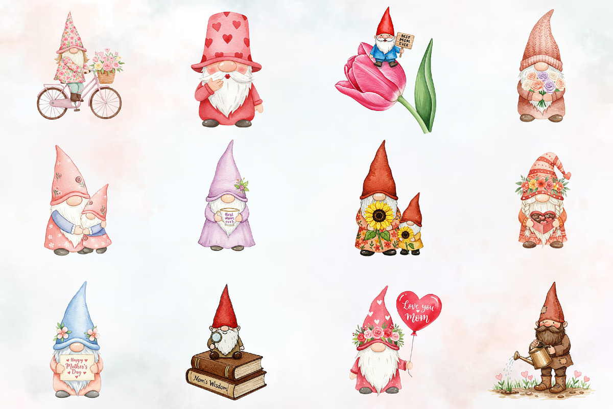 Mother's Day Gnome Sublimation Png, an Illustration by RobertsArt (Photo 2 of 7)