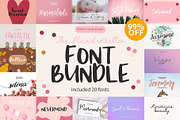 Handwritten Font Bundle super sale!, a Handwritten Font by BilberryCreates (Thumbnail 1 of 22)