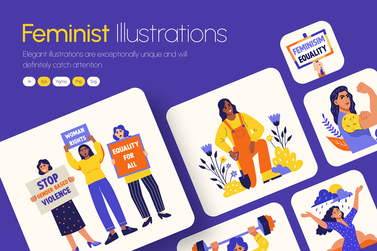 Feminist Icons Illustration, a Person Illustration by Creative Stall (Photo 1 of 10)