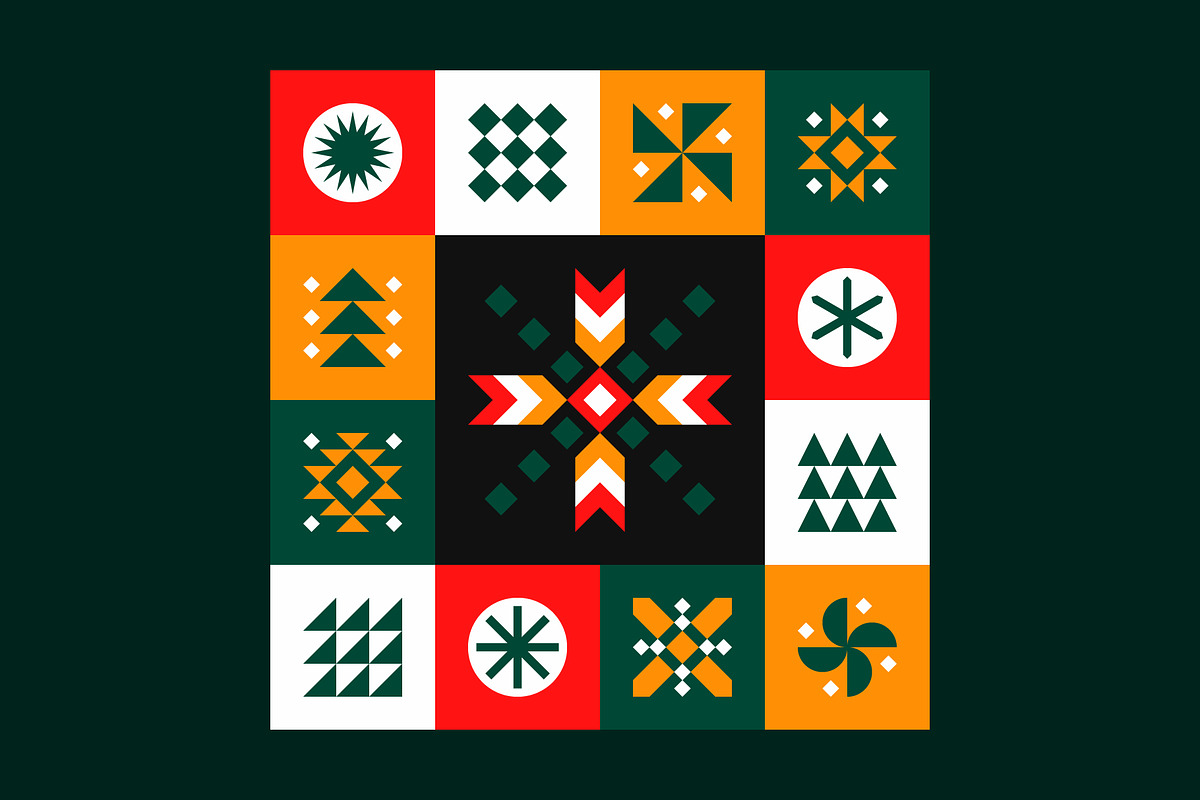 Christmas Holiday Pattern Geometric, a Pattern Graphic by Neo Geo (Photo 3 of 7)