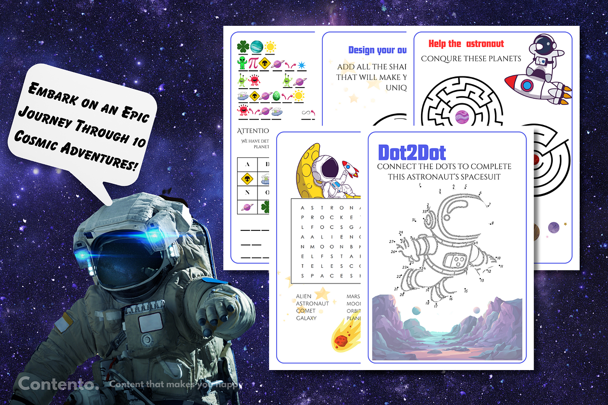 Starman Party Favors Activity Book, a Presentation Template by Contento BH (Photo 2 of 3)