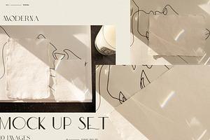 Modern Shadow Mock Up Stationery