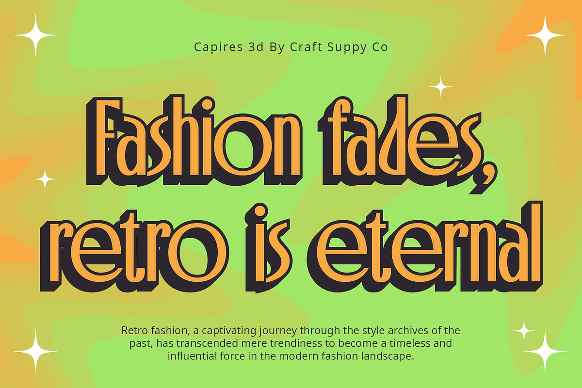Capires 3D, a Sans Serif Font by Craft Supply Co. (Photo 2 of 8)