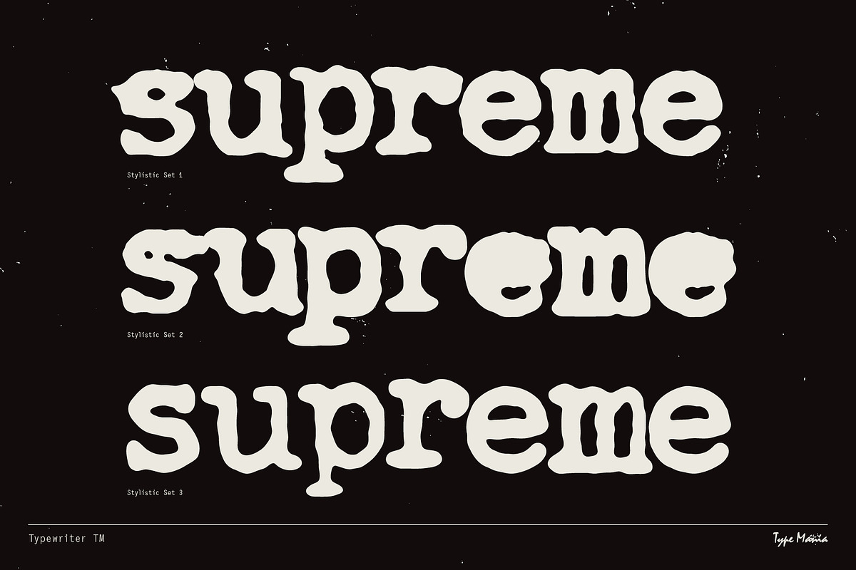 Typewriter TM – Distressed Typer, a Serif Font by Type Mania (Photo 5 of 11)